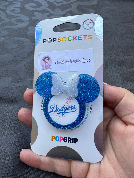 Dodgers Mouse Phone Grip-Blue