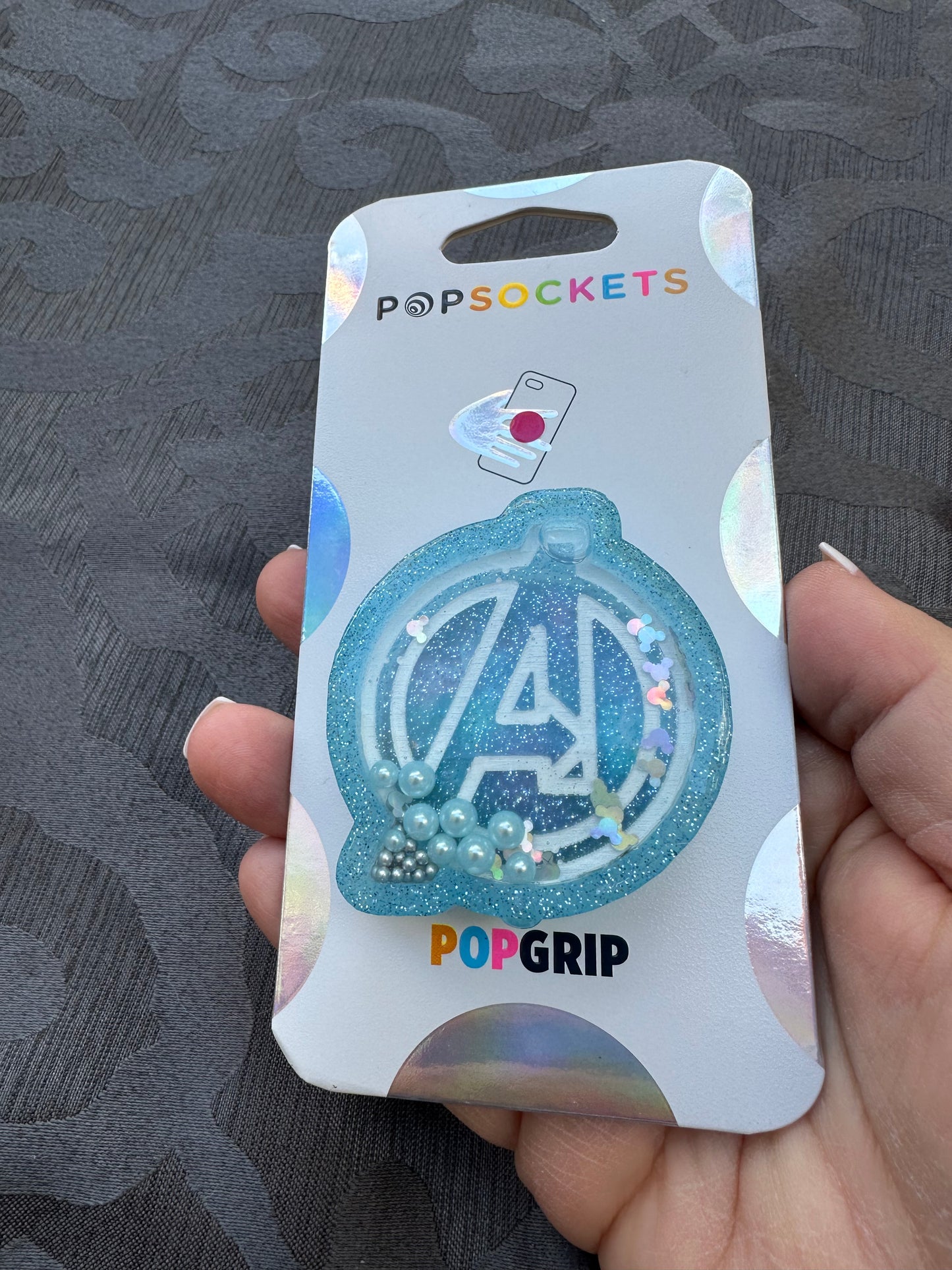 Avengers Shaker Phone Grip-Light Blue