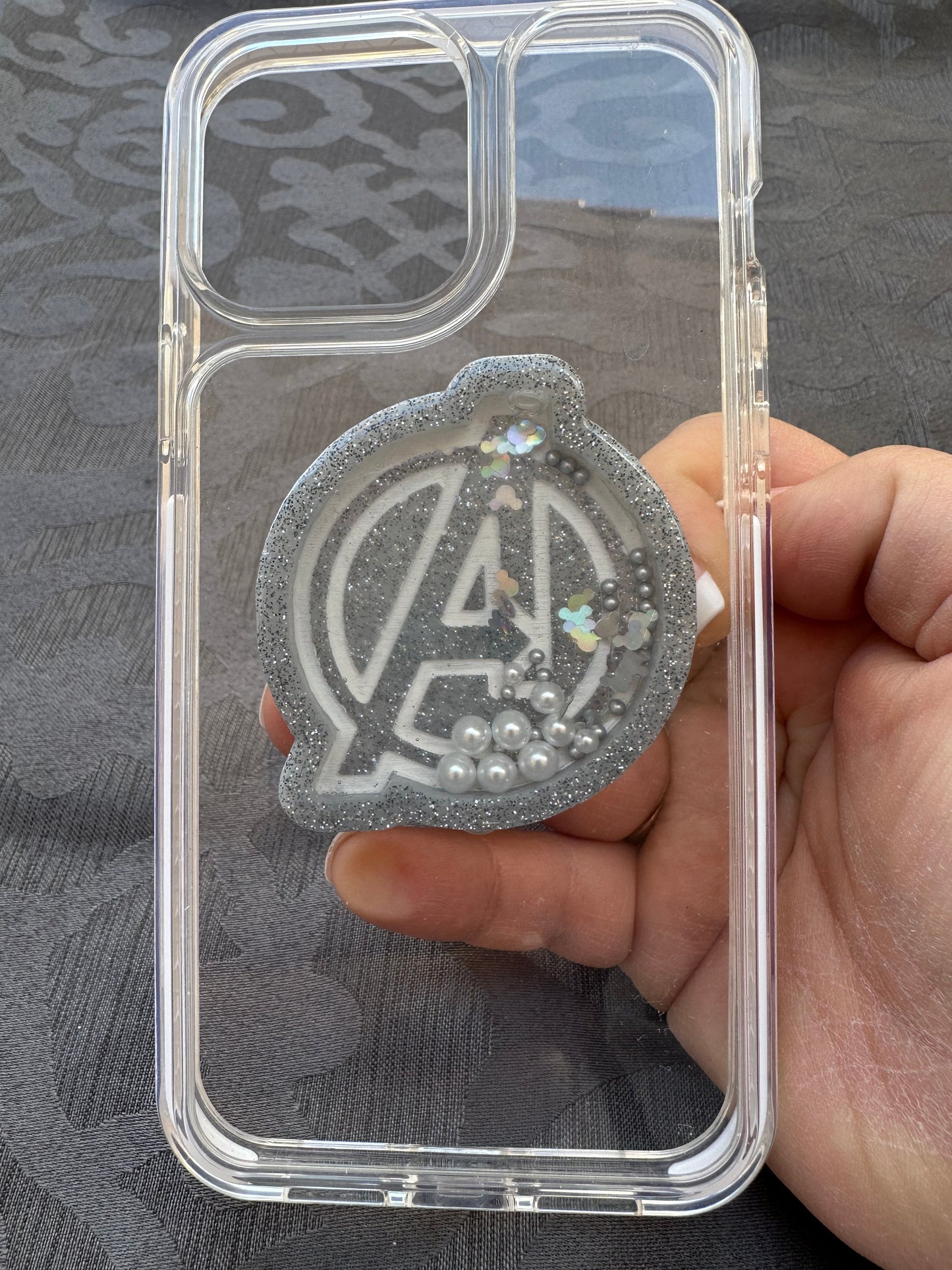 Avengers Shaker Phone Grip-Silver