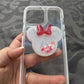 Candy Cane Mouse w/Bow Shaker Phone Grip-White