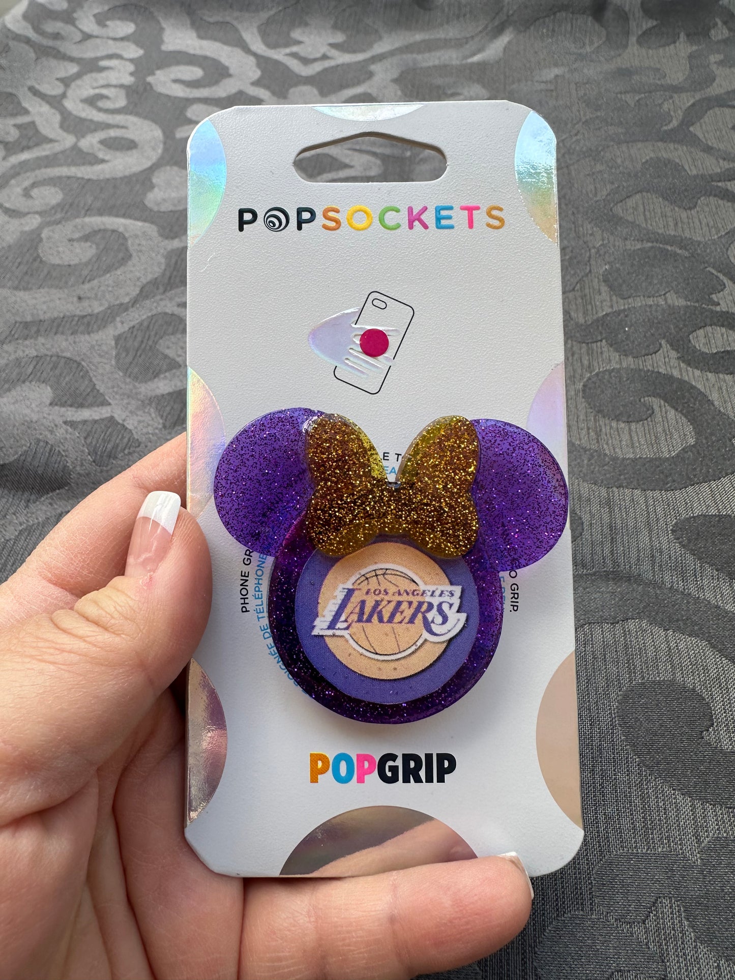 Lakers /mouse Phone Grip-Purple