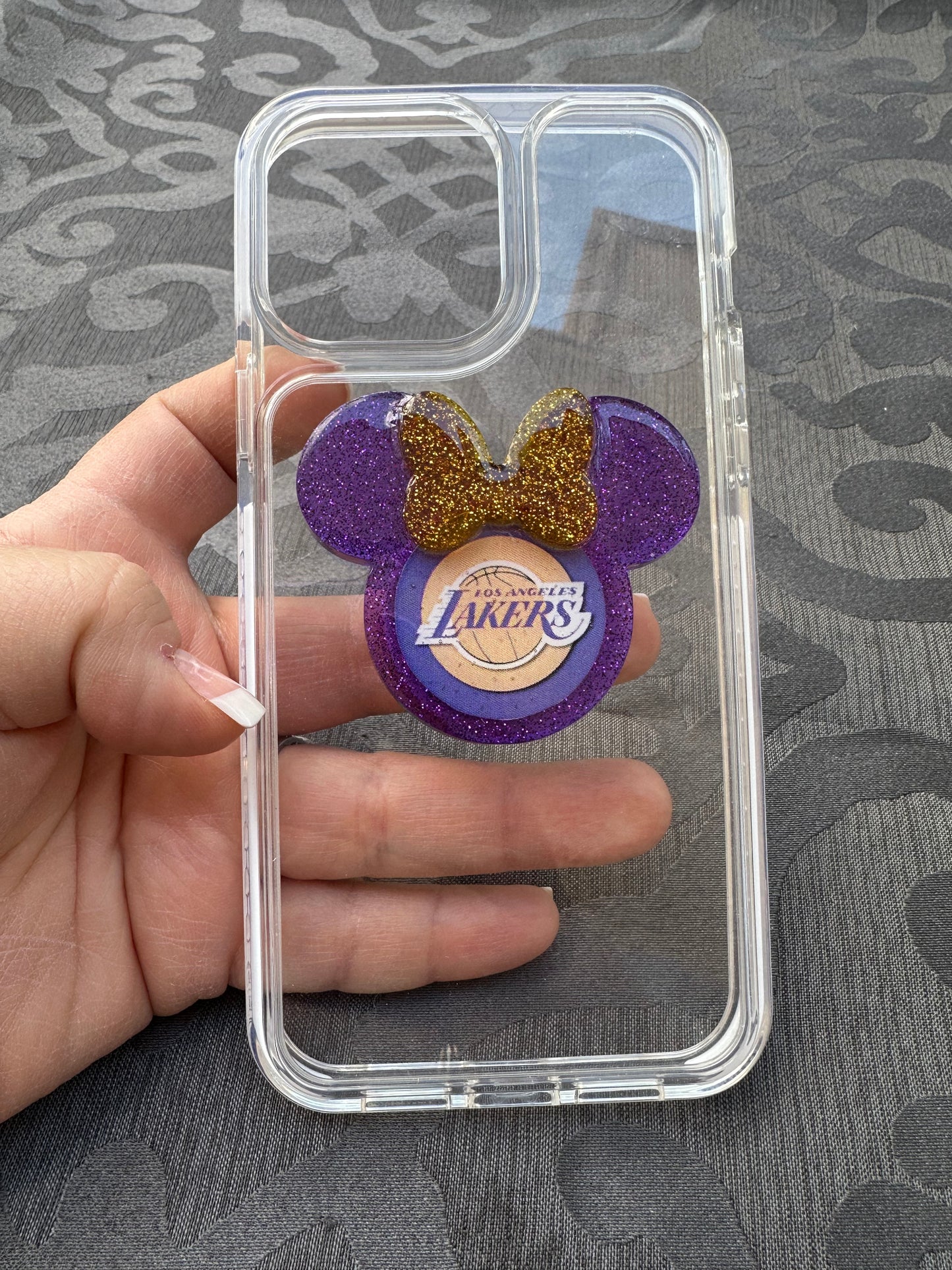 Lakers /mouse Phone Grip-Purple