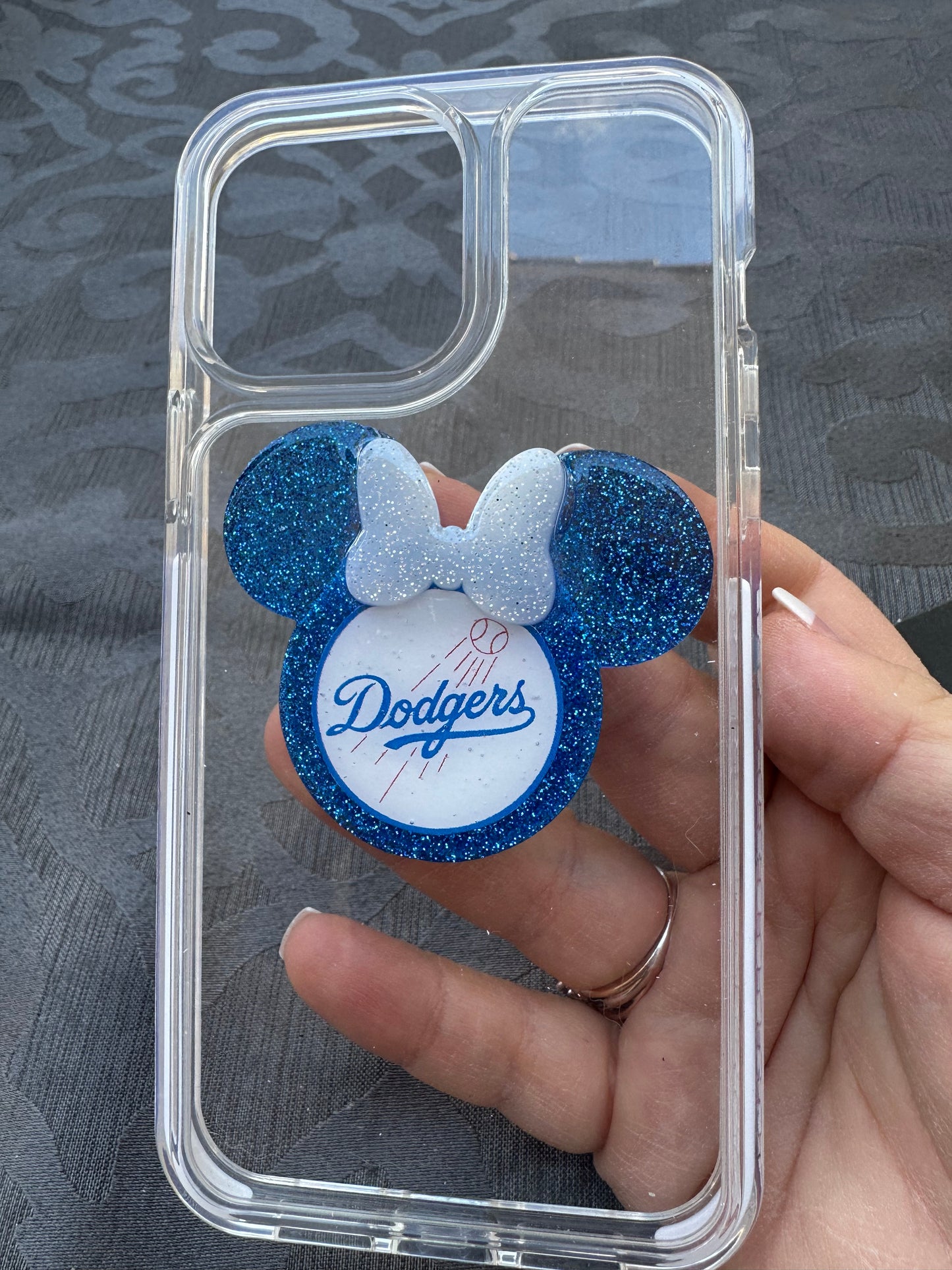 Dodgers Mouse Phone Grip-Blue