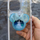 Cinderella mouse w/ Bow Shaker Phone Grip- Blue