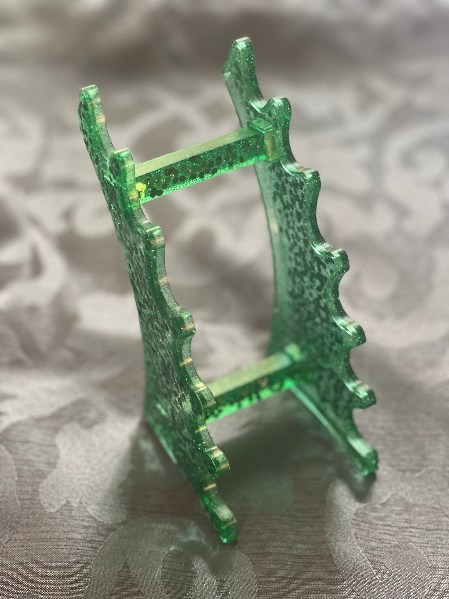 Glitter Crown Holder- Emerald