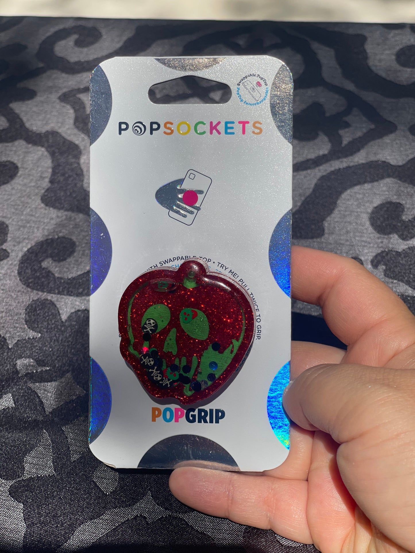 Poison Apple Shaker Phone Grip- Red