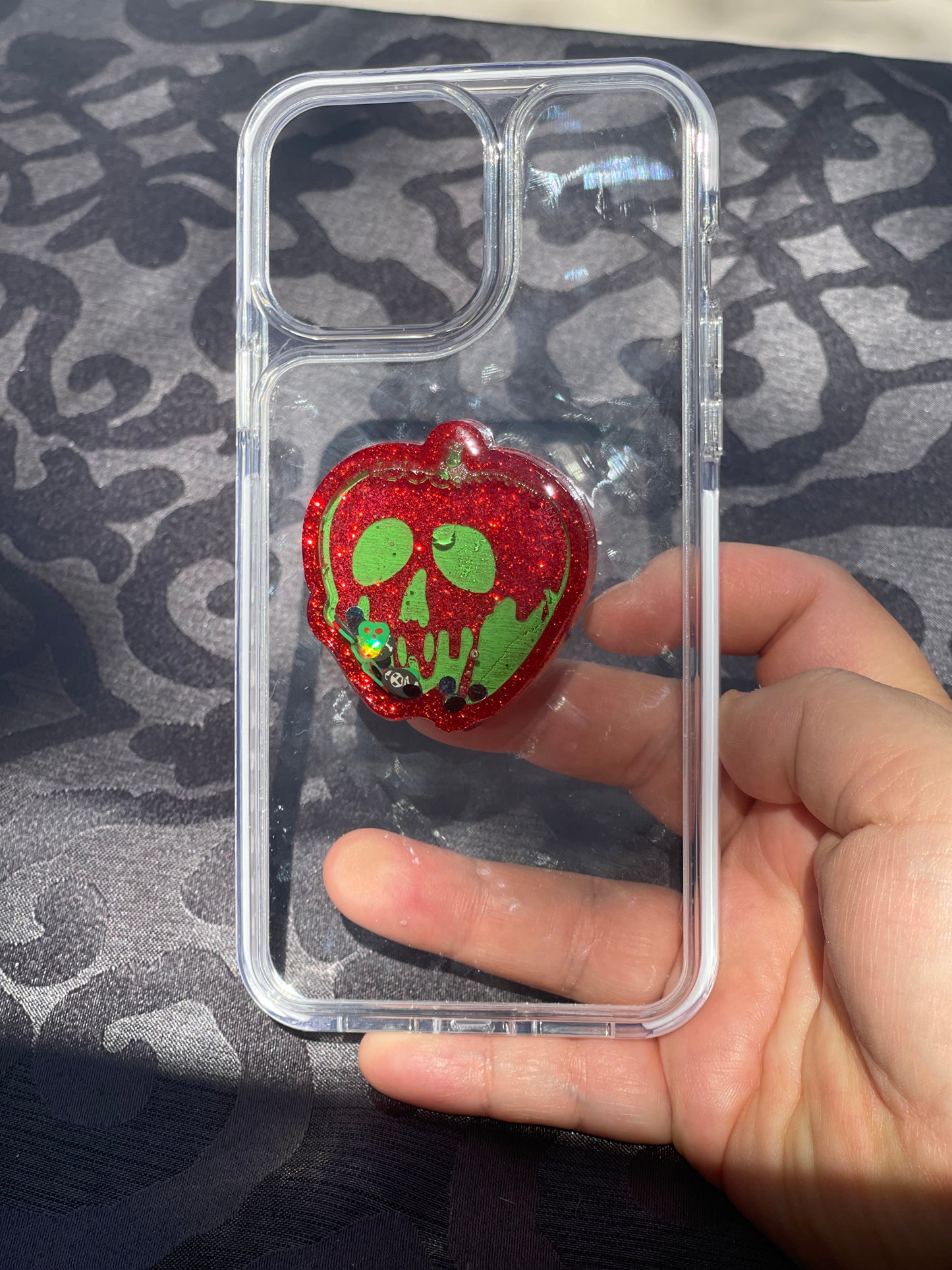 Poison Apple Shaker Phone Grip- Red