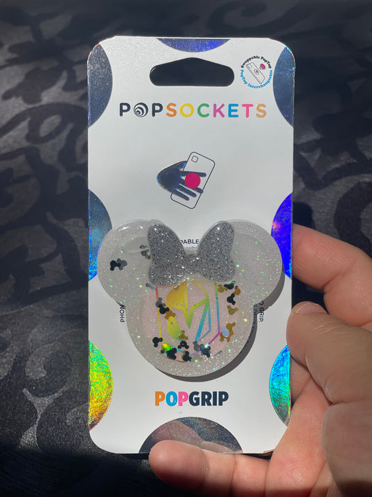 VGK Mouse w/bow Shaker Phone Grip- Rainbow