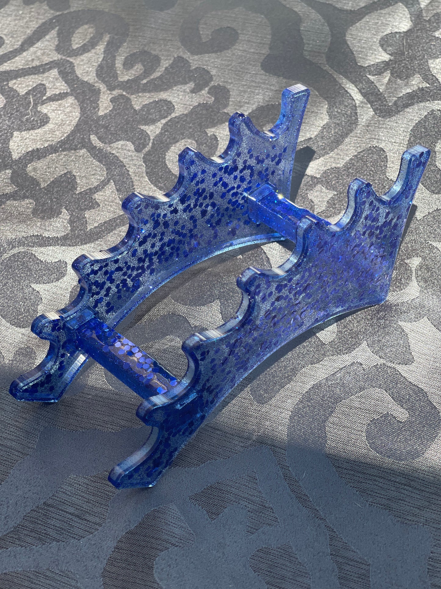 Glitter Crown Holder- Sapphire