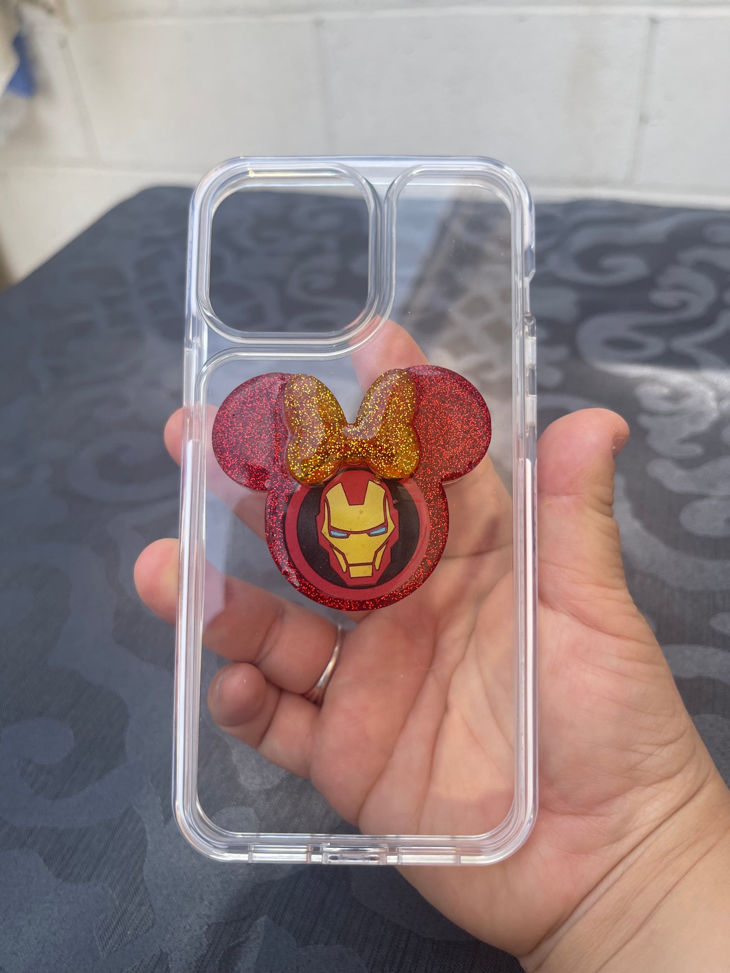 Iron Man Mouse Phone Grip-Red