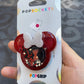 Black Widow Mouse w/bow Shaker Phone Grip-Dark Red