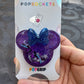 Galaxy Mouse w/bow Shaker Phone Grip-Purple