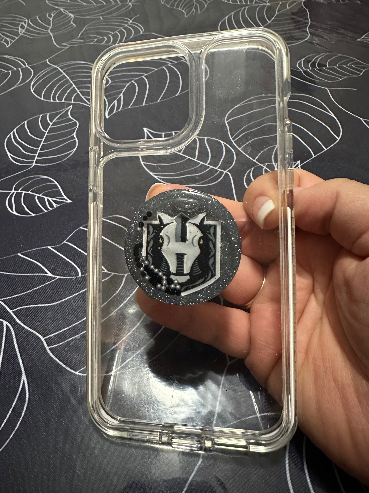 Henderson Silver Knights Circle Phone grip-Dark Grey