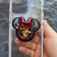 Iron Man Mouse w/bow Shaker Phone Grip- Black