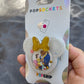 Beauty & Beast Mouse w/bow Shaker Phone Grip-White